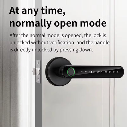 Fingerprint Door Lock Tuya Smart /Smart Life Electronic Door Lock with Fingerprint/Password/Key/Tuya App/Card Unlock