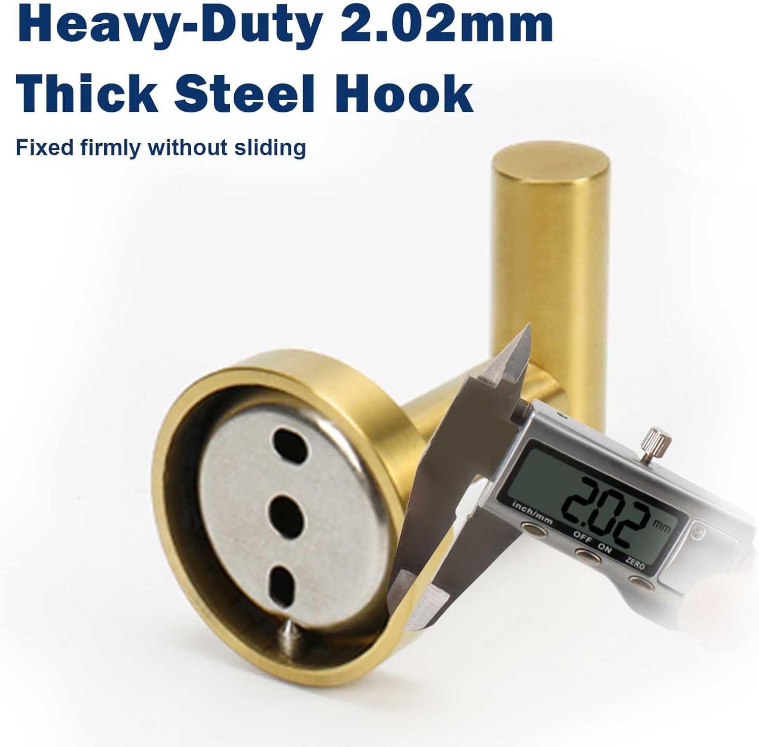 Bath Towel Hooks- SUS 304 Stainless Steel Robe Hook Holder, Heavy Duty Coat Hook for Bathroom Livingroom Hotel Kitchen Garage, Wall Mounted- 4 Pack (Brushed Gold)