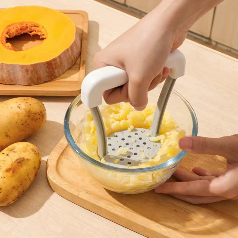 Manual Potato Masher Durable Potato Ricer Kitchen Vegetable Masher with Non-Slip Handle Fruit Juicer Kitchen Gadgets
