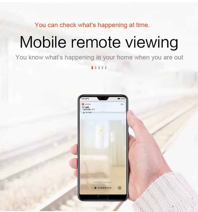 Tuya Smart Wifi Door Sensor Smart Home Open Close Detector Smartlife App Control Notification Compatible with Alexa Google Home
