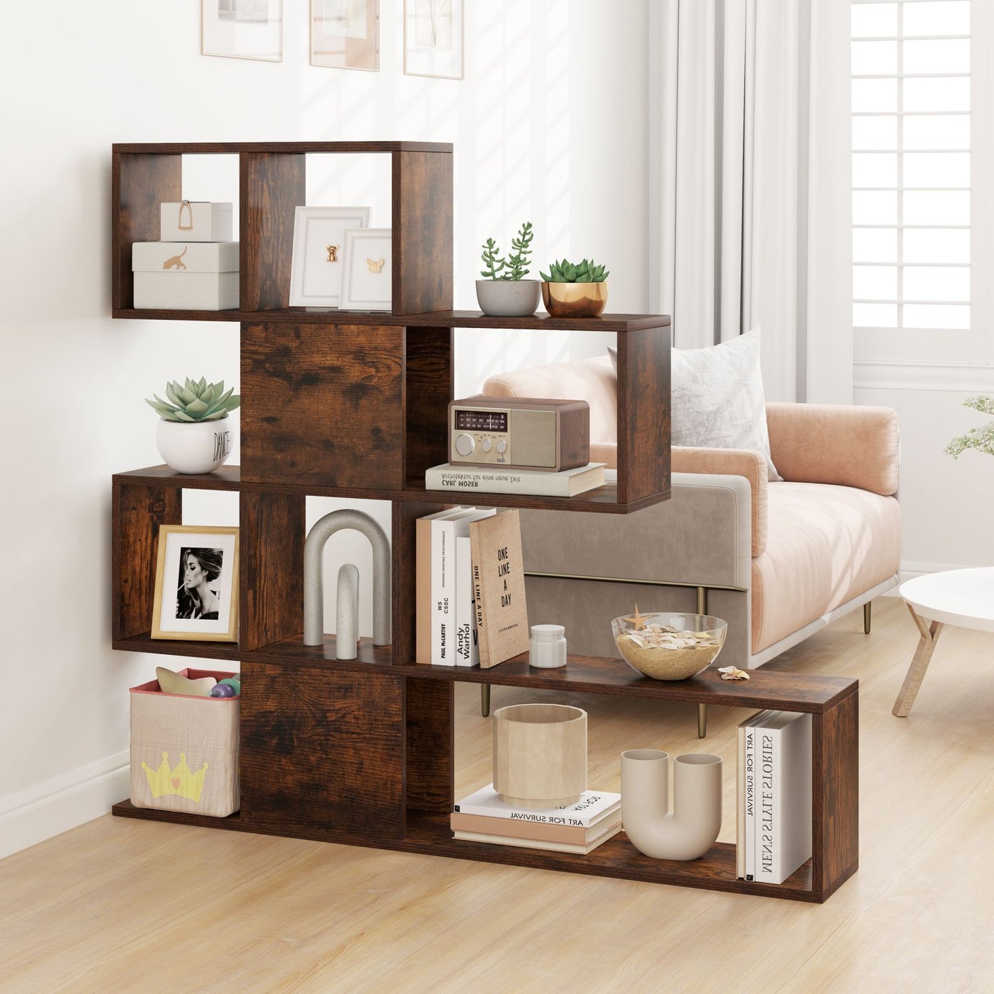5-Tier Display and Storage Bookshelf for Home and Office