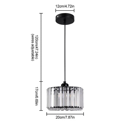 Gold/Black Crystal Pendant Light Mini Modern Luxury Ceiling Pendant Light Fixtures Adjustable Hanging Lamp Dining Room Bathroom