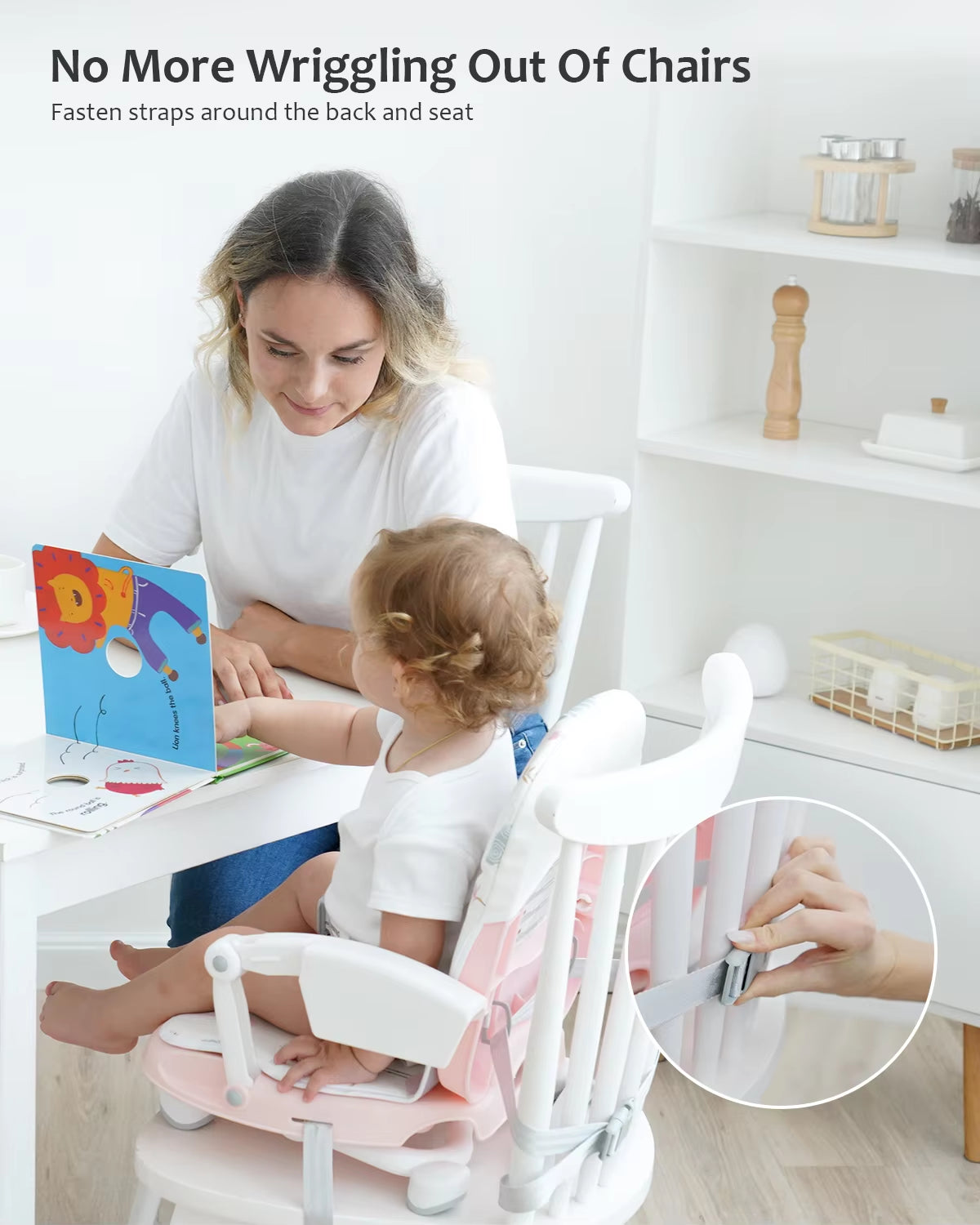 Portable High Chair 6 Months Plus, Lightweight Easy Clean Folding Booster Chair for Babies Toddlers, ACE1013