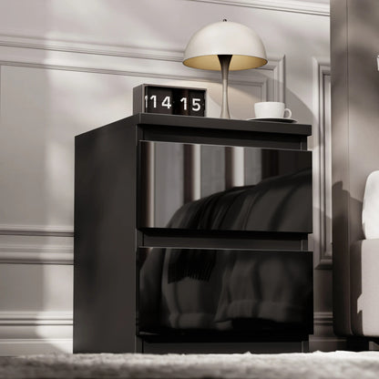 High Gloss Chest of Drawers Bedside Cabinet Tall Wide Storage Bedroom Furniture