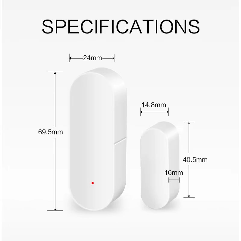 Tuya Smart Wifi Door Sensor Smart Home Open Close Detector Smartlife App Control Notification Compatible with Alexa Google Home