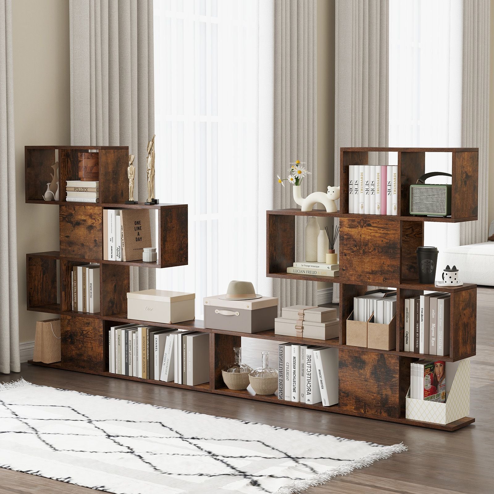 5-Tier Display and Storage Bookshelf for Home and Office